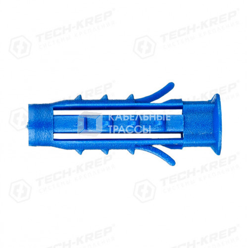 Дюбель распорный Чапай 6х25 шипы+усы (синие) (1000 шт) - пакет накл. ( 0,528 кг) | 111141 | Tech-KREP