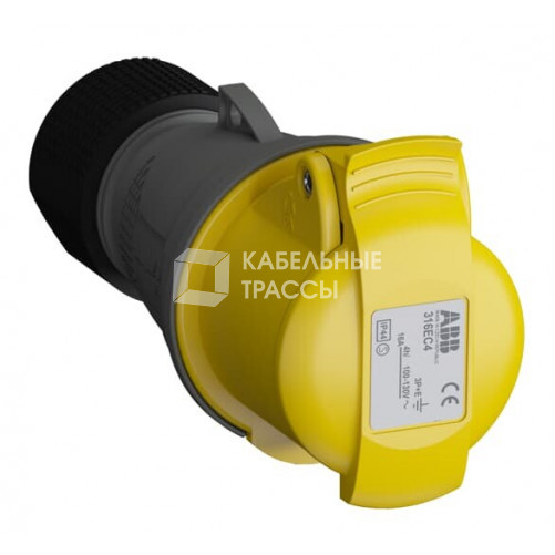 Розетка кабельная Easy&Safe 316EC4,16А,3P+E,IP44,4ч|2CMA102010R1000| ABB