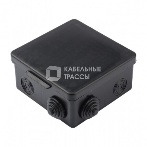 Коробка распределительная КМР-030-014 с крышкой (100х100х50), 8 мембр. вводов чёрная IP54 | plc-kmr-030-014-b | EKF