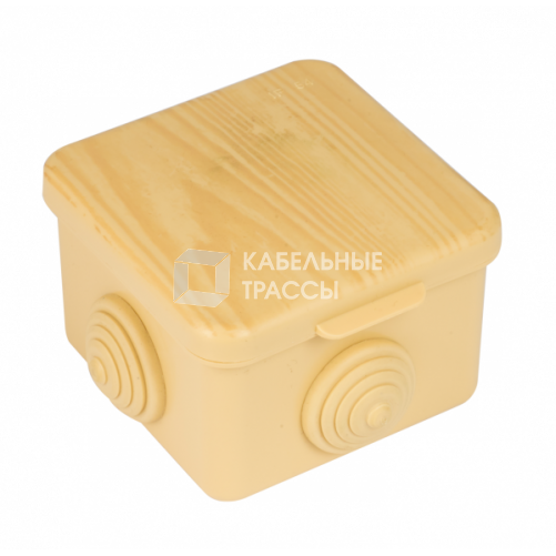 Коробка распределительная КМР-030-036 пылевлагозащитная, 4 мембранных ввода (65х65х45) светлое дерево EKF PROxima | plc-kmr2-030-036-s | EKF