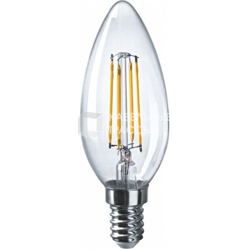 Лампа светодиодная LED 6Вт Е14 230В 4000К NLL-F-C35-6-230-4K-E14 свеча прозрачная | 61356 | Navigator