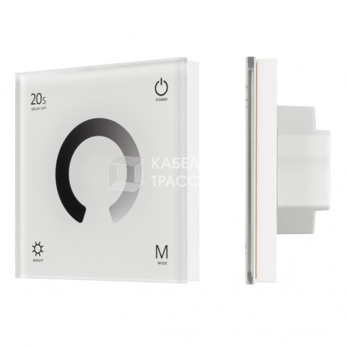 Панель SMART-P4-DIM-G-IN White (12-24V, 4x3A, Sens, 2.4G) (Arlight, IP20 Пластик, 5 лет) | 034774 | Arlight