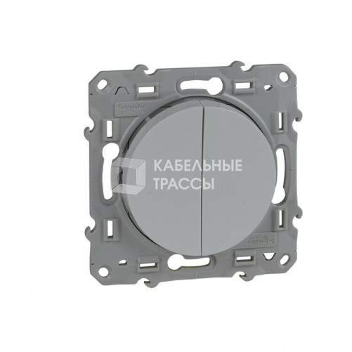 Odace Белый Выключатель 2-клавишный 10А | S52R211 | Schneider Electric