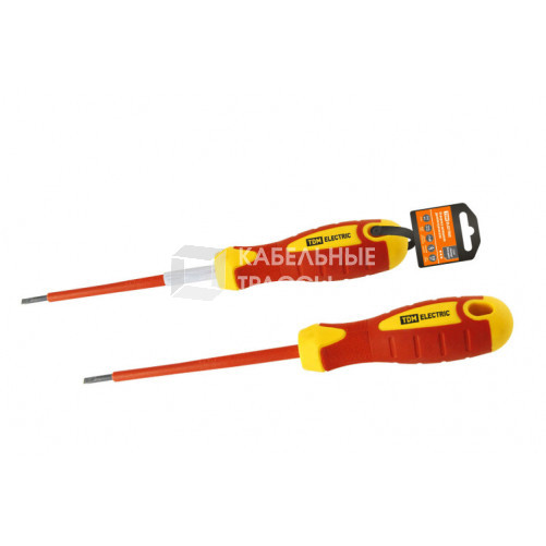 Отвертка шлицевая диэлектрическая тип SL4x100, серия «ЭкспертЭлектрик» | SQ1007-0102 | TDM