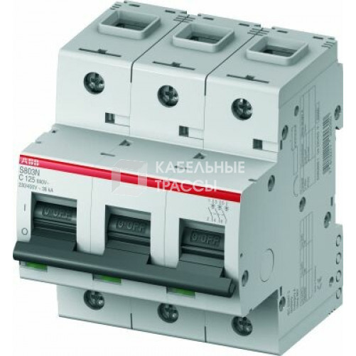 Выключатель автоматический четырехполюсный S804N 25А C 36кА (S804N C25) | 2CCS894001R0254 | ABB