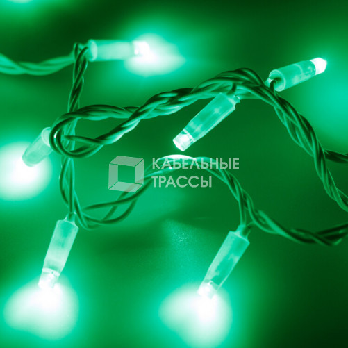 Светодиодная гирлянда ARD-STRING-CLASSIC-10000-WHITE-100LED-FLASH GREEN (230V, 7W) | 025816 | Arlight