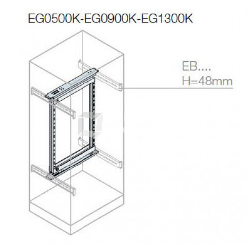 Рама 19 дюймов поворотная, 9HE 500x600мм | EG0500K | ABB