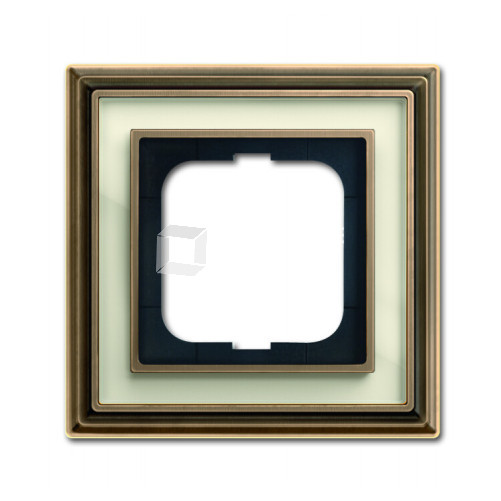 Рамка 1-постовая, серия Династия, Латунь античная, белое стекло | 1754-0-4580 | 2CKA001754A4580 | ABB