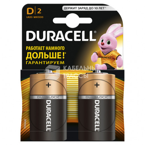 Элемент питания Duracell LR20-2BL | Б0014055 | Duracell