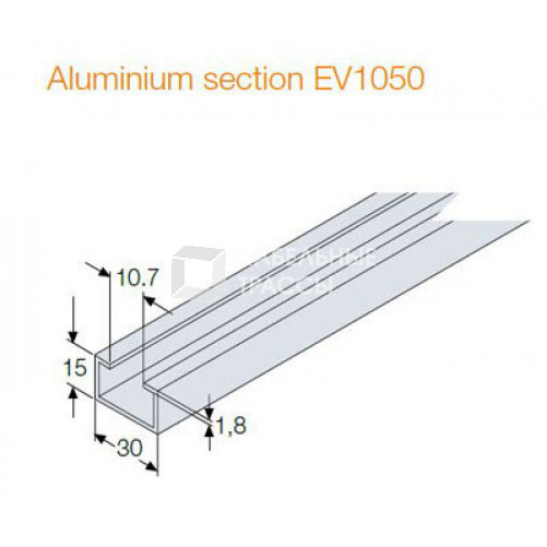 Профиль алюминиевый Ш=2000мм 30x15(10шт) | EV1050 | ABB