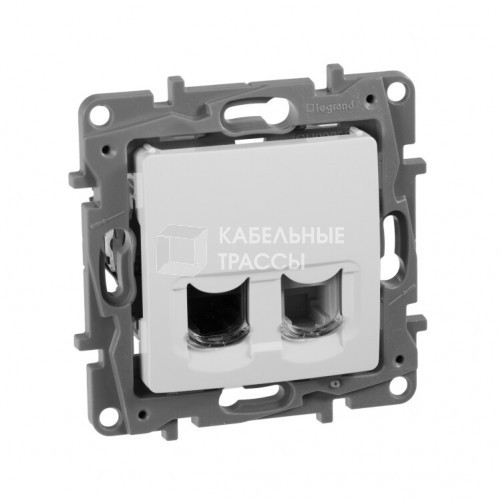 Etika Белый Розетка тел.+ комп. (RJ11+RJ45) 5 кат. UTP | 672252 | Legrand