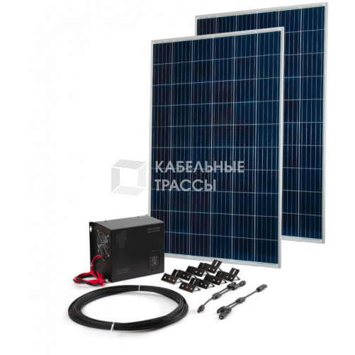 Комплект Teplocom Solar-800+Солнечная панель 250Вт х 2, кабель 10м MC4 коннекторы | 2423 | Бастион