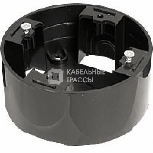 Подъемная коробка 1-пост. круглая (черный) LK Vintage-Classic | 889008-1 | Ecoplast