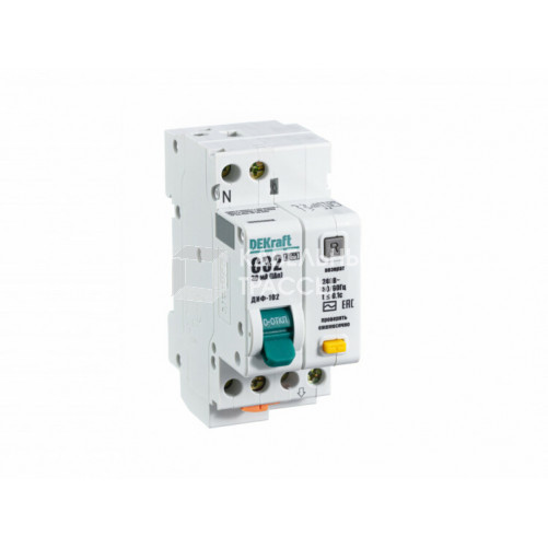 Выключатель автоматический дифференциального тока ДИФ-102 1п+N 32А C 30мА тип AC | 16006DEK | DEKraft