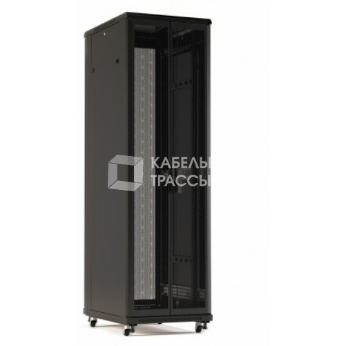 TTR-4281-DD-RAL9005 Шкаф напольный 19-дюймовый, 42U, 2055x800х1000 мм (ВхШхГ) 2 вертикальных кабельных организатора| 425251 | Hyperline