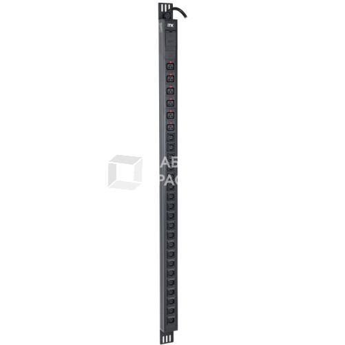 ITK PDU верт. 33U 1ф 32А 20 роз. C13 6 C19 каб. 3м IEC60309 | PV22-20C13-06C19-41 | ITK