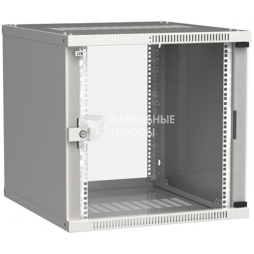 Шкаф LINEA WE 9U 600x600мм дверь стекло серый | LWE3-09U66-GF | ITK