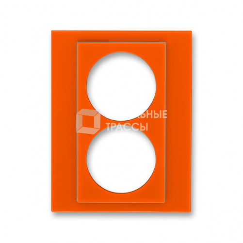ABB Levit Оранжевый / дымчатый чёрный Сменная панель на розетку с з/к двойную Оранжевый | ND5513H-A2223 66 | 2CHH132223A8066 | ABB