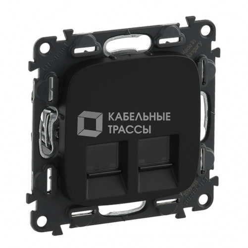 Valena ALLURE DIY Антрацит Розетка комп(RJ45) 2-ая 6 кат UTP | 753953 | Legrand