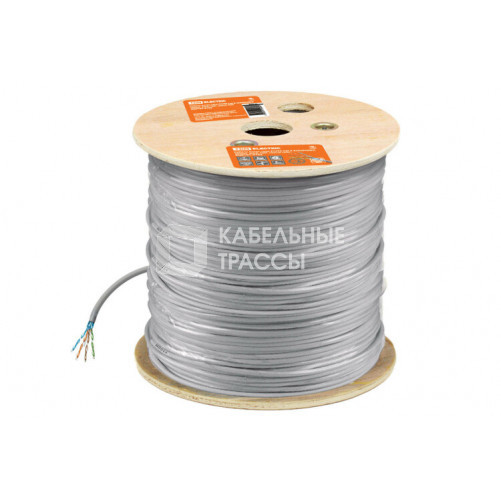 Кабель витая пара F/UTP Cat 6 4х2х23AWG (305м) solid, ПВХ, серый | SQ0107-0104 | TDM