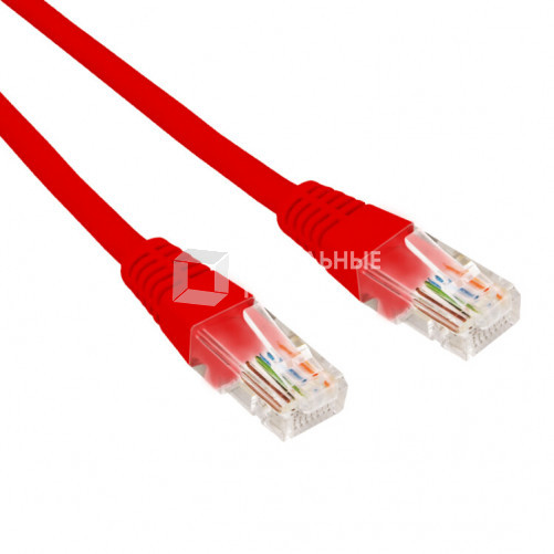 Патч-корд U/UTP, CAT 5e, RJ45-RJ45, 26AWG, LSZH, красный, 3м REXANT | 02-0103-3 | REXANT