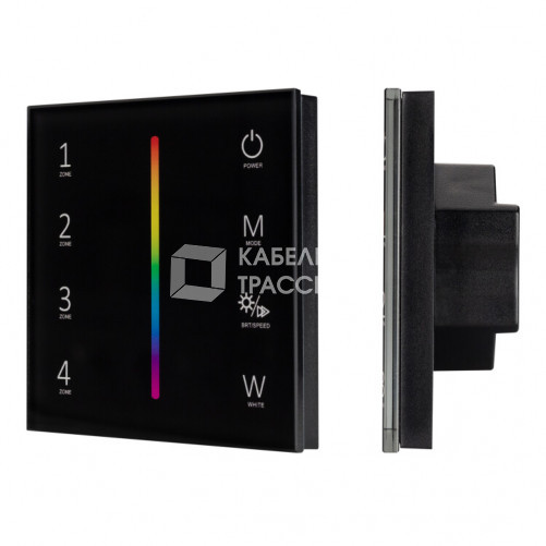 Панель Sens SMART-P30-RGBW Black (230V, 4 зоны, 2.4G) | 027104 | Arlight