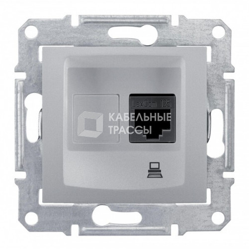 Sedna Алюминий Розетка компьютерная 1-ая RJ45 кат. 6 STP | SDN4900160 | Schneider Electric