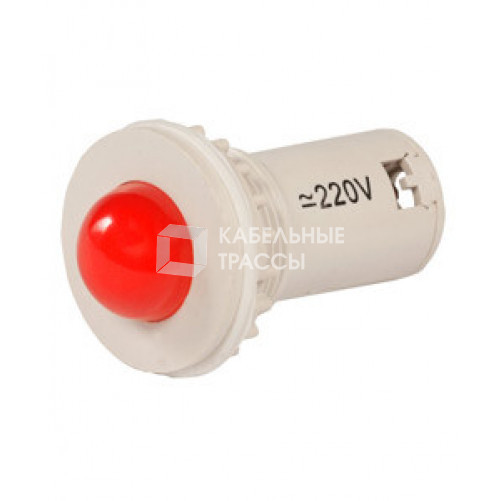СКЛ-11-К-2-220, красная, 220В AC/DC, d=27, сила света 20 мКд, светодиодная коммутаторная лампа (ЭТ) | ET510804 | Электротехник