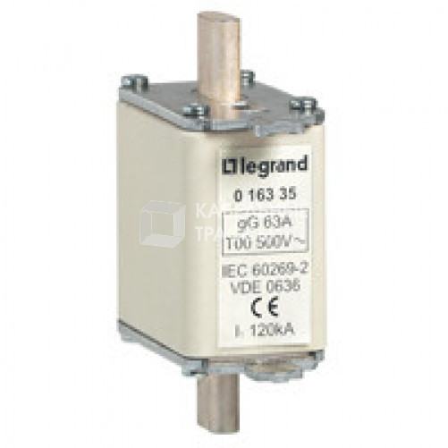 Предохранитель типа gG - размер 00 - с индикатором - 50 A | 016330 | Legrand