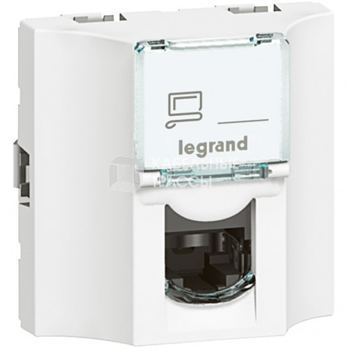 Mosaic RJ45 прох. Cat. 6а STP бел. | 078628 | Legrand