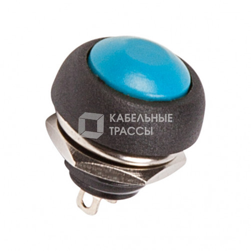 Выключатель-кнопка 250V 1А (2с) OFF-(ON) Б/Фикс синяя Micro | 36-3051 | REXANT