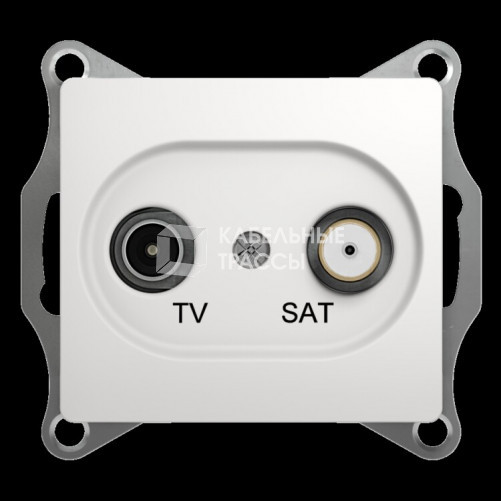 Glossa Белый TV-SAT Розетка оконечная 1DB | GSL000197 | Schneider Electric