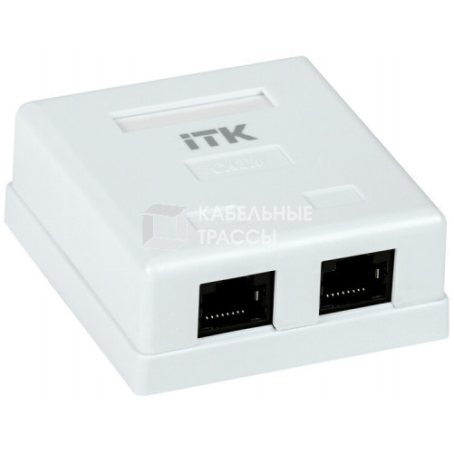 Настенная инф.розетка RJ-45, кат.6, 2-порта | CS2-1C6U-22 | ITK