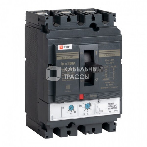 Автоматический выключатель ВА-99C (Compact NS) 250/200А 3P 45кА EKF PROxima | mccb99C-250-200 | EKF