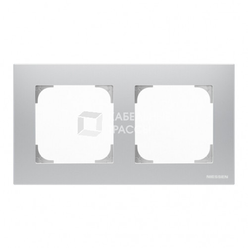Рамка 2-постовая, серия SKY, цвет серебристый алюминий|2CLA857200A1301| ABB