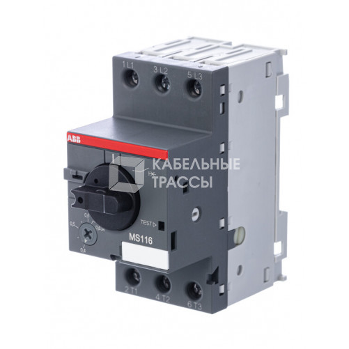 Выключатель автоматический для защиты электродвигателей MS116-0,63 50 кА с регулируемой тепловой защитой | 1SAM250000R1004 | ABB