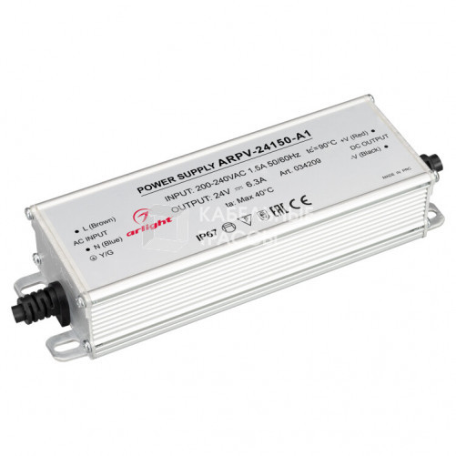 Блок питания ARPV-24150-A1 (24V, 6.25A, 150W) | 034209 | Arlight