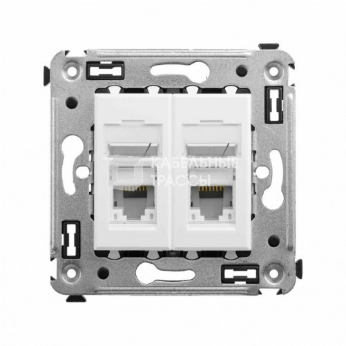 Розетка RJ-45 в стену, 5e двойная, 