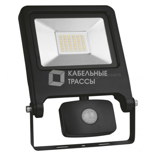 Прожектор светодиодный с датчиком ДО-30Вт 4000K 2700Лм IP65 черный FLOODLIGHT VALUE SENSOR 30 W 4000 K IP44 BK | 4058075268722 | Ledvance