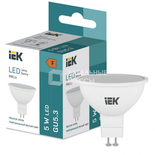 Лампа светодиодная MR16 410lm 4000K GU5 | LL-I-MR16-5-230-40-GU5 | IEK