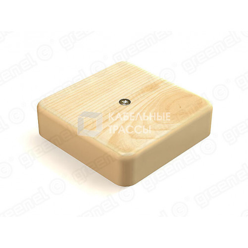 Коробка распределительная для о/п с кабель-каналом 100х100х29мм, IP40, цвет-СОСНА (42шт) | GE41218-11 | GREENEL