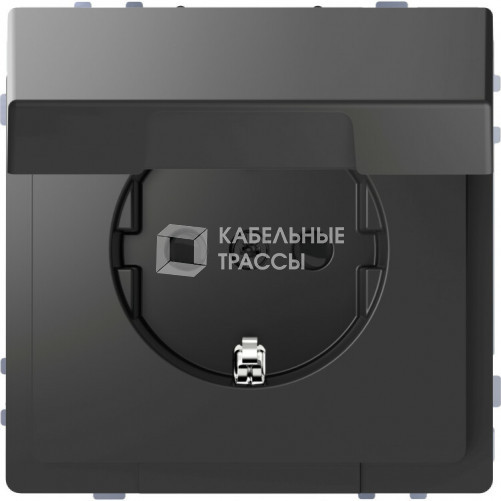 D-Life РОЗЕТКА 16А с з/к и крышкой IP20, АНТРАЦИТ , SD | MTN2310-6034 | Schneider Electric