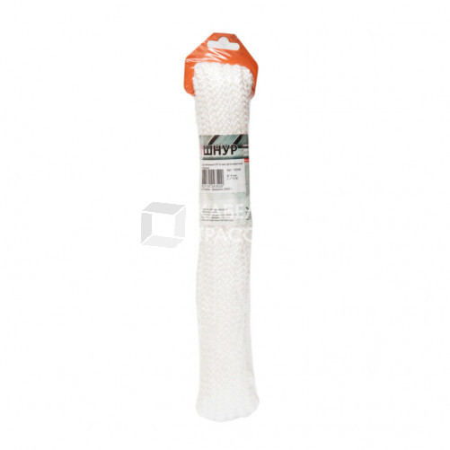 Шнур плетеный ПП 8 мм эргономичный, 16-пряд, белый, 10 м | 140346 | Tech-KREP