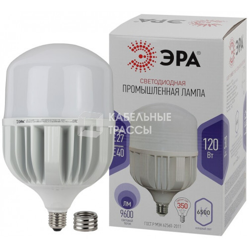 Лампа светодиодная промышленная LED POWER T160-120W-6500-E27/E40 (диод, колокол, 120Вт, холодн, E27/E40) (6/144) | Б0049104 | ЭРА