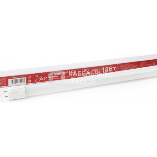 Лампа светодиодная RED LINE ECO LED T8-18W-865-G13-1200mm | Б0032977 | ЭРА
