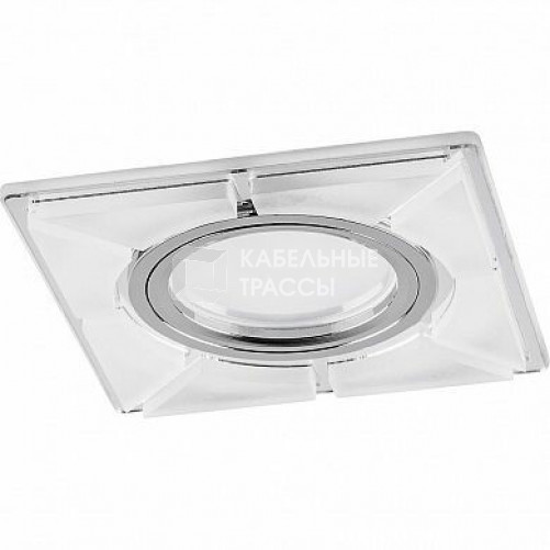 Светильник встраиваемый с LED подсветкой CD994 потолочный MR16 G5.3 белый матовый, хром | 40508 | Feron