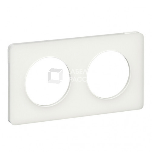 Odace Прозрачный Матовый Белый Рамка 2-ая | S52P804R | Schneider Electric