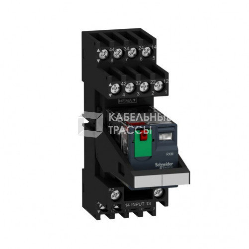 КОМПЛ.:РЕЛЕ,КОЛ.,4С/О,~230В,6А,МАРК,СК. | RXM4AB1P7PVM | Schneider Electric