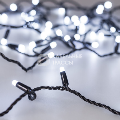 Светодиодная гирлянда ARD-STRING-CLASSIC-10000-BLACK-100LED-MILK-STD White (230V, 7W) (Ardecoled, IP65) | 031206 | Arlight