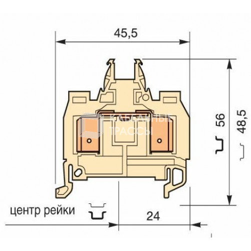 Клемма D4/8.ADO.NF ADO 4мм.кв. | 1SNA399748R2500 | TE